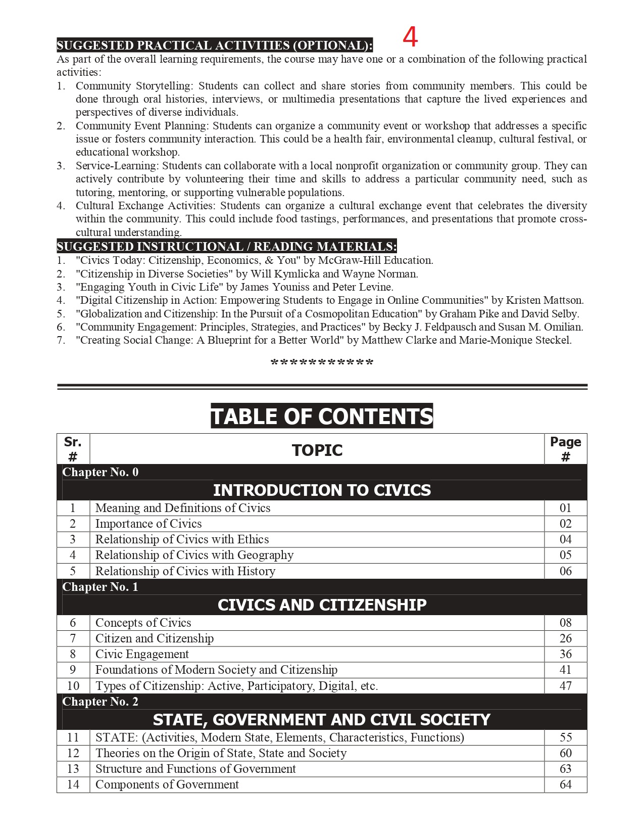 Civics & Community Engagement - Honey Books