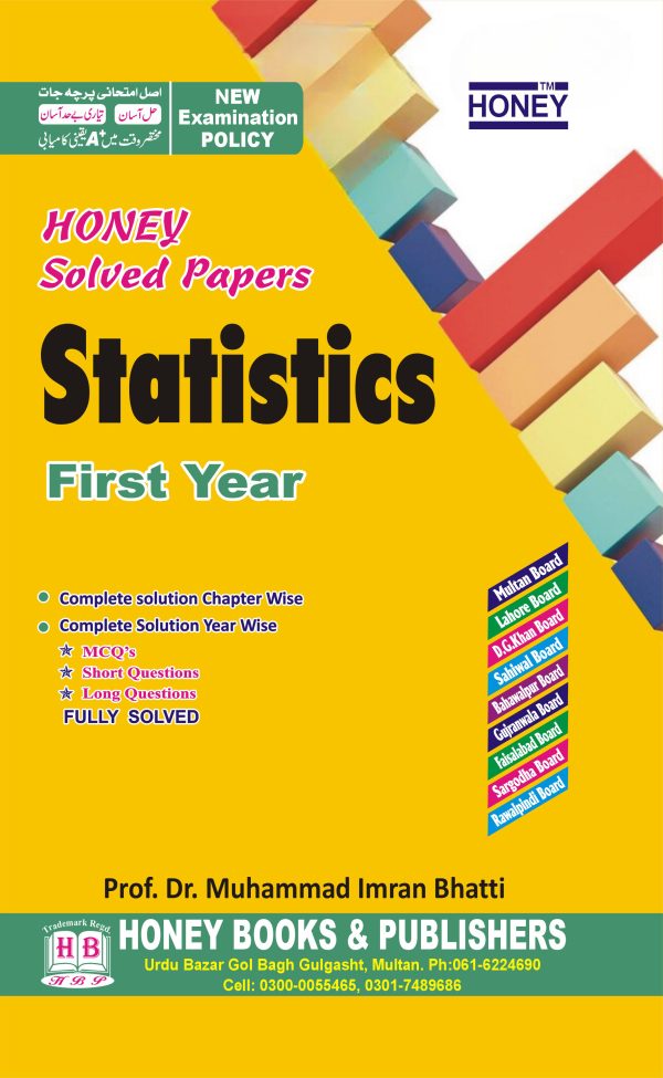 Statistics 1st Year_(Chapter Wise & Year Wise Solved) - Honey Books